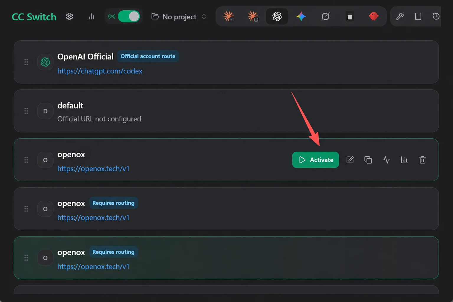 DeepSeek in Codex setup screenshot