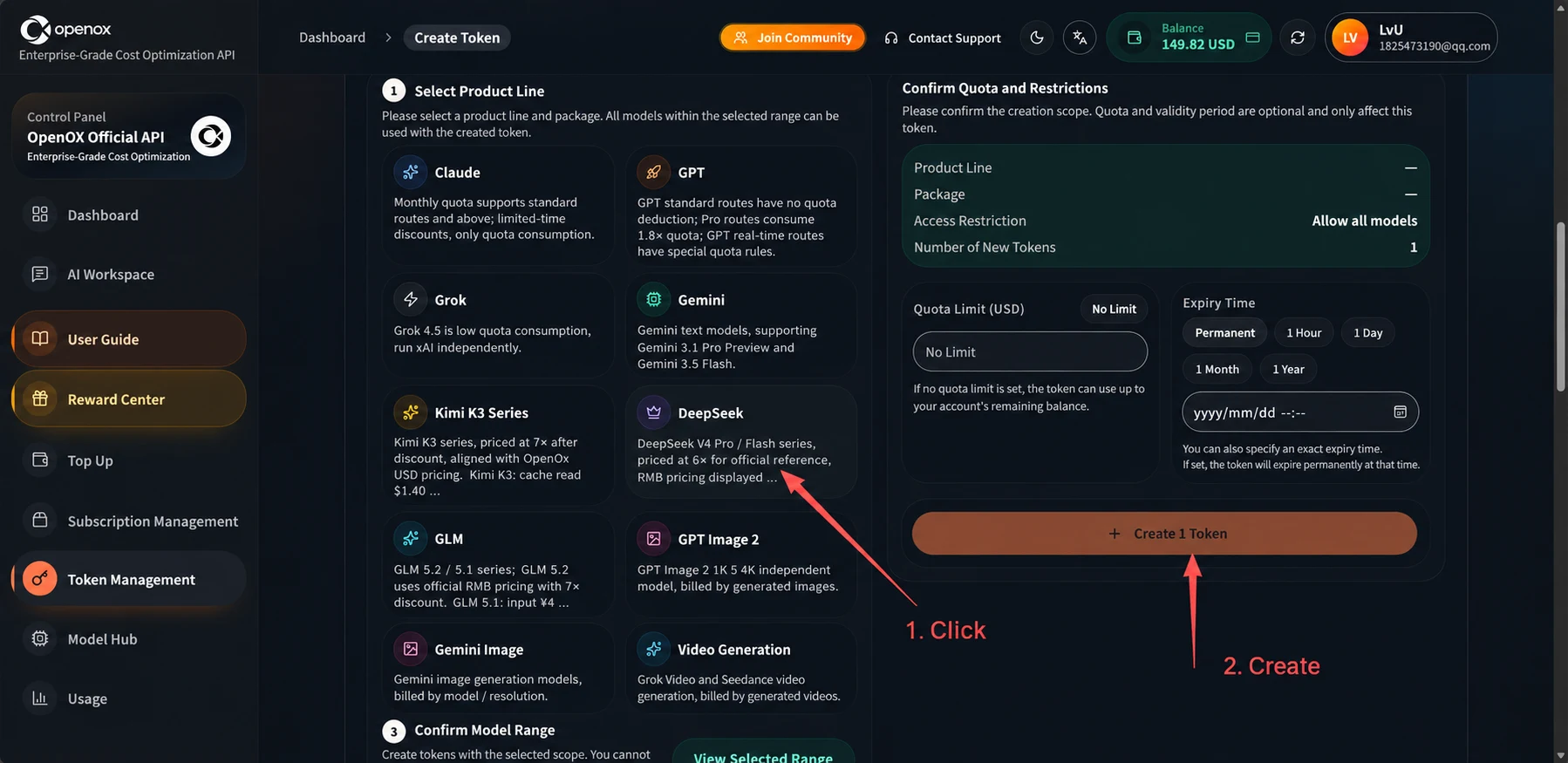 DeepSeek in Codex setup screenshot